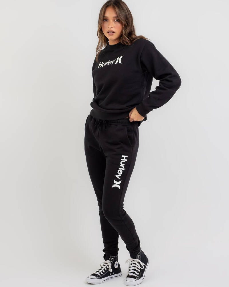 Shop Hurley O&O Core Track Pants In Black - Fast Shipping & Easy ...