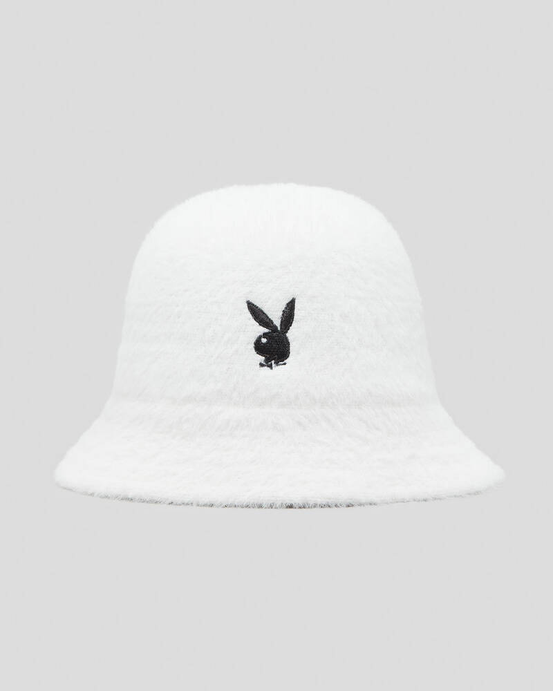 Playboy Fuzzy Bucket Hat for Womens