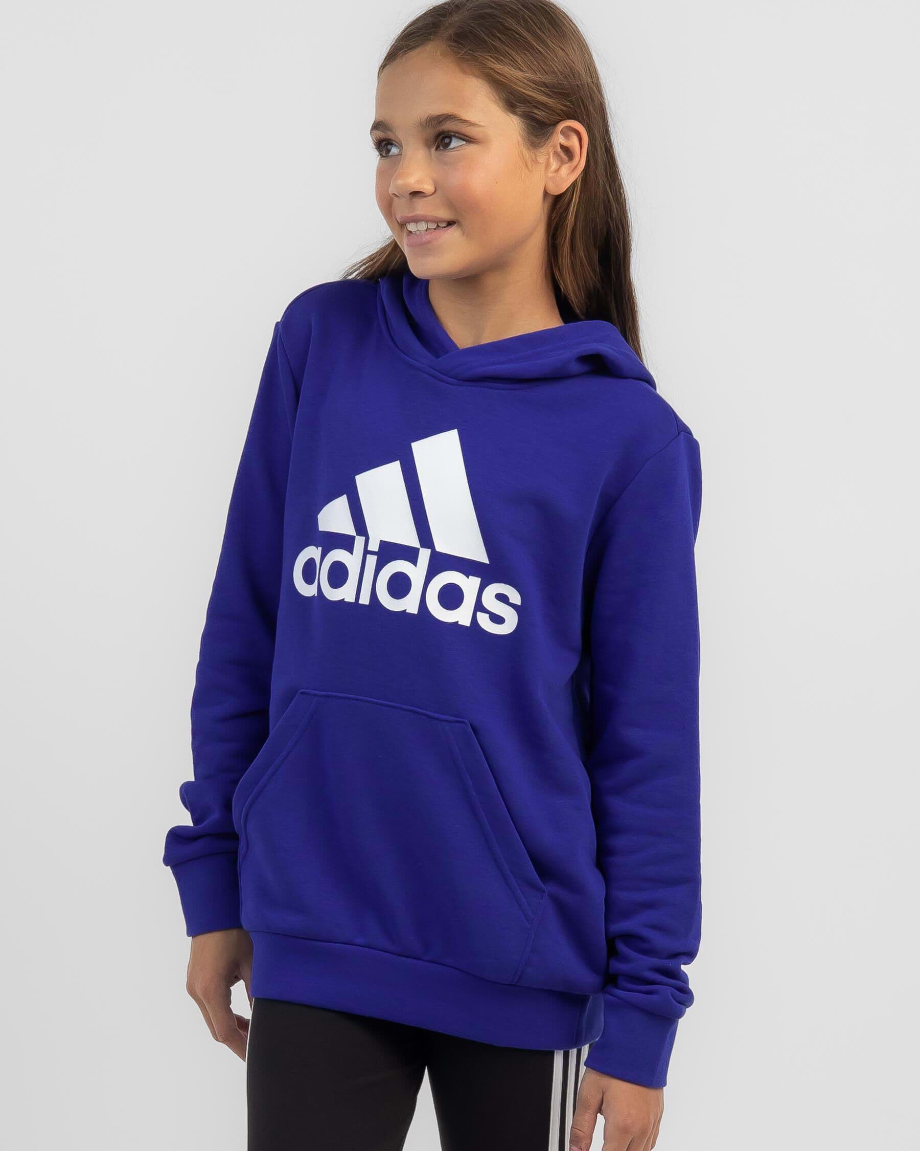 Girls blue adidas outlet hoodie