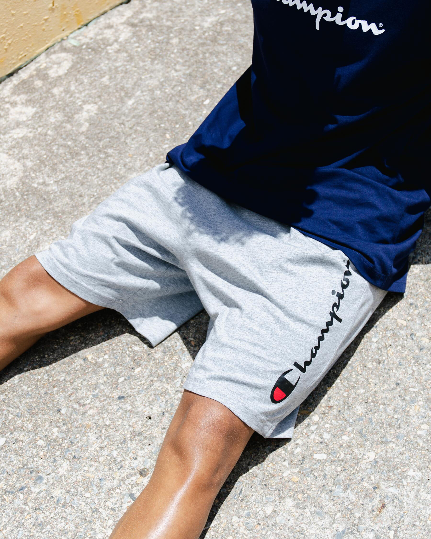 Champion heathered jersey sales shorts