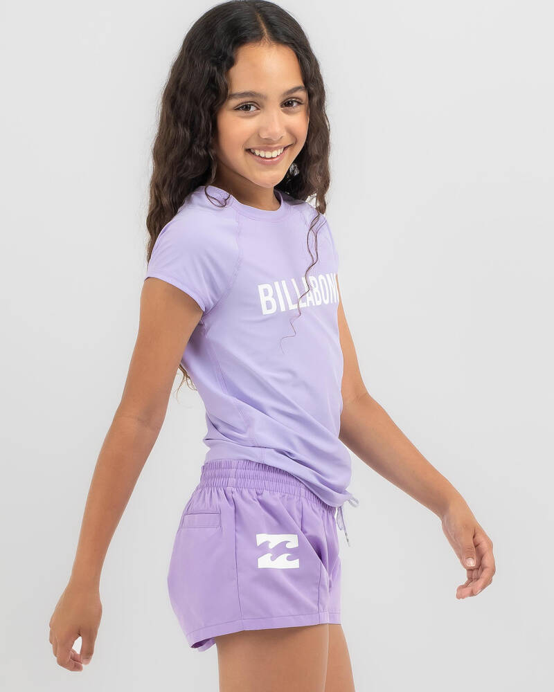 Shop Billabong Girls' Heat Wave Board Shorts In Lilac Breeze - Fast ...