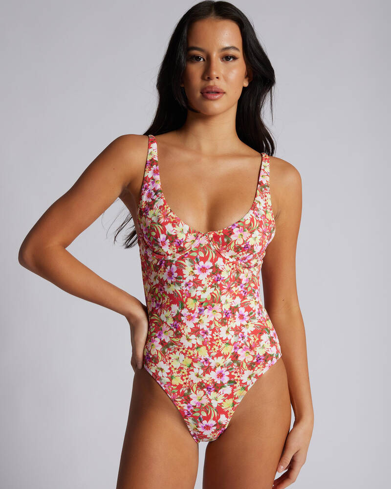 Rhythm Bloom Floral Underwire One Piece Swimsuit for Womens