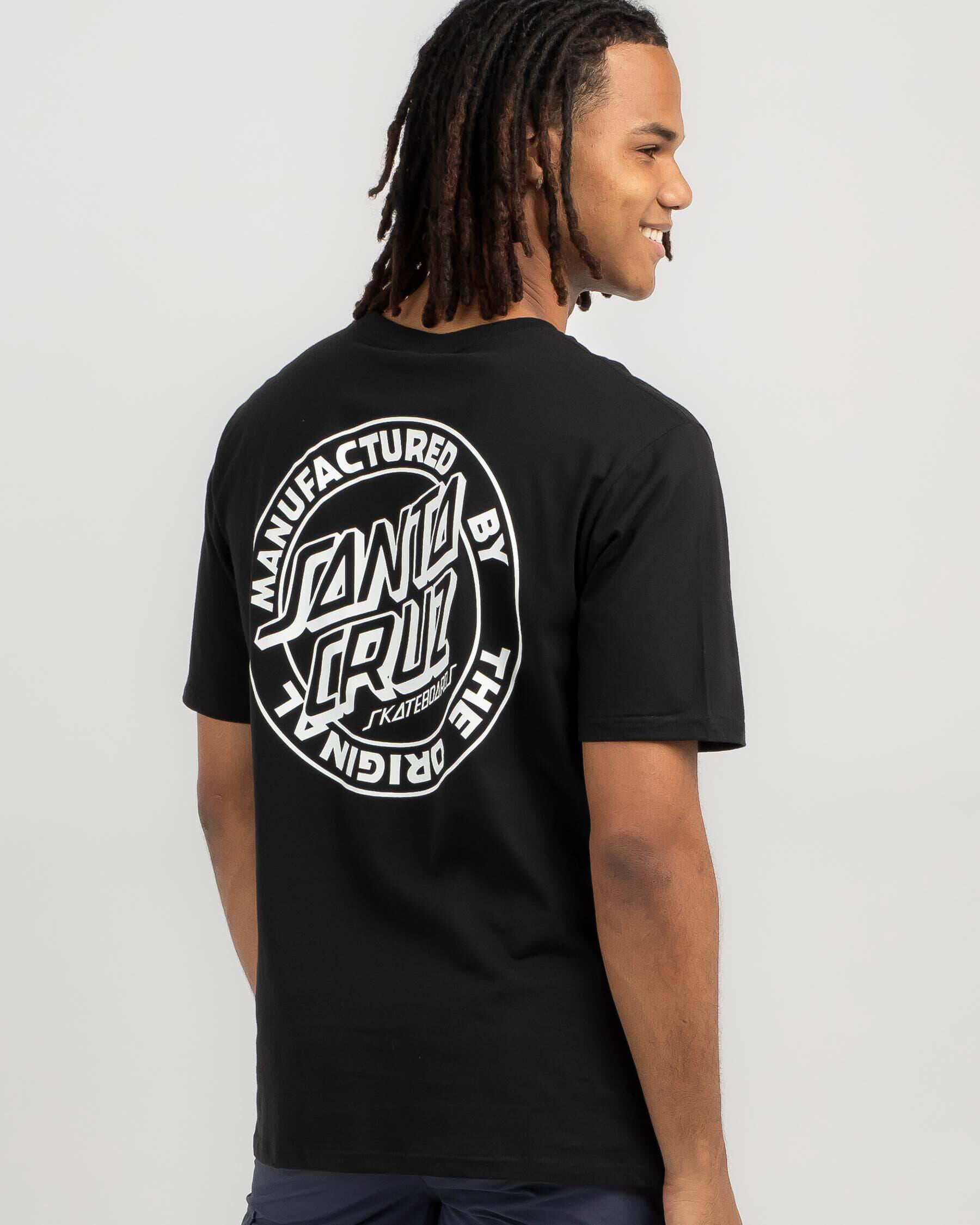 Santa Cruz OS MFG Dot T Shirt In Black FREE Shipping Easy