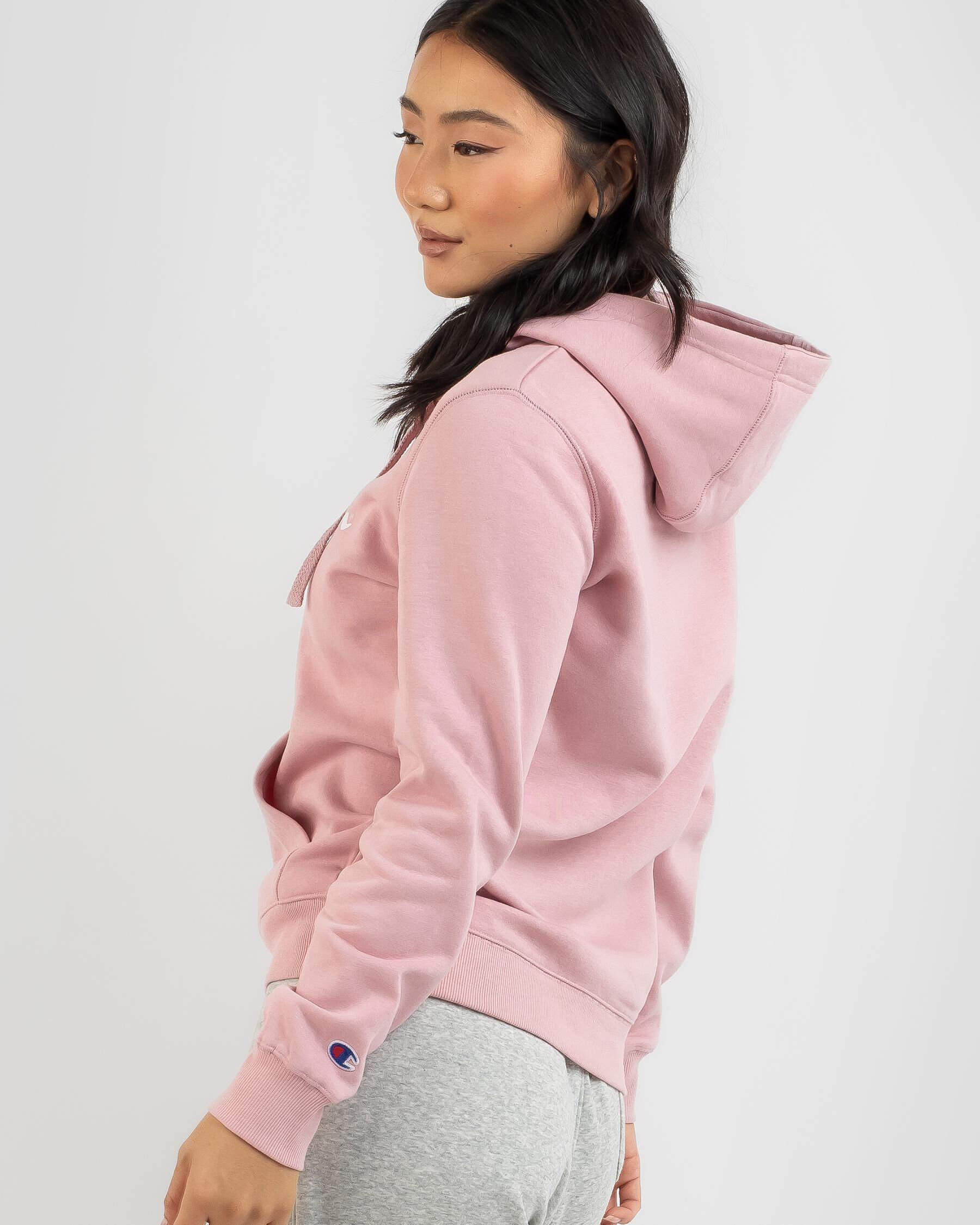 Champion Logo Hoodie In Peculiar Pink FREE Shipping Easy Returns City Beach United States