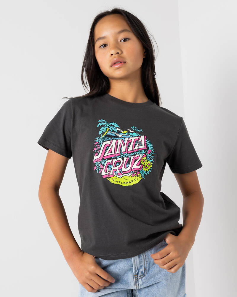 Santa Cruz Girl's Aloha Dot Front T-shirt for Womens