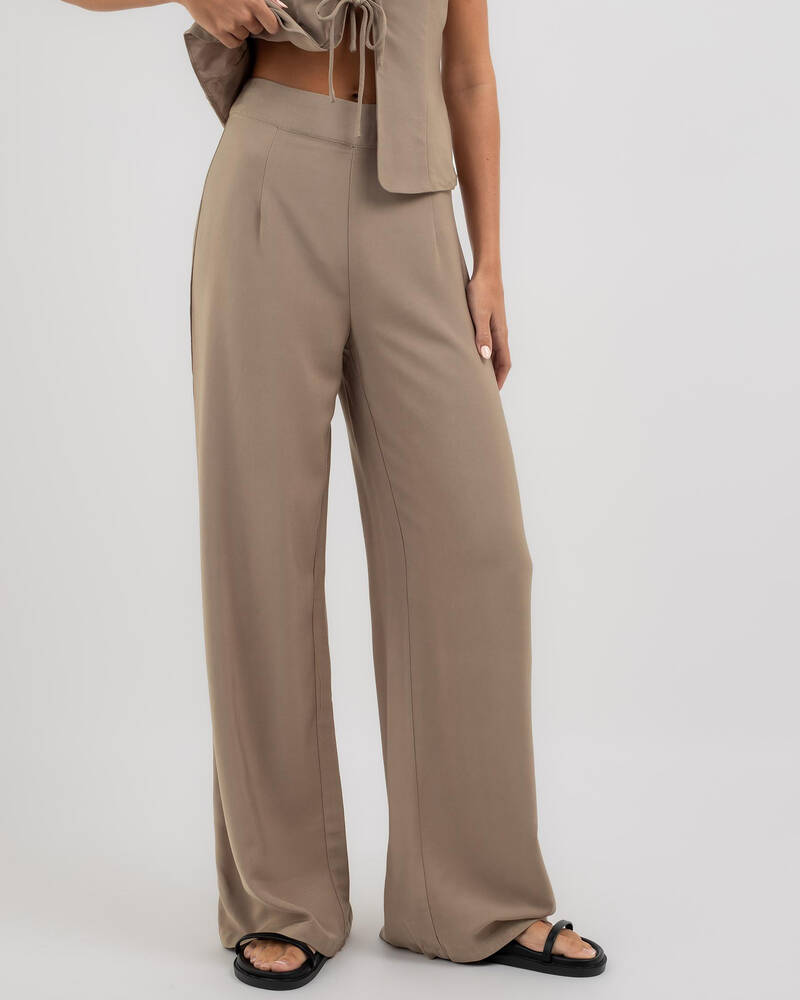 Women's Waffle Lounge Pants - Taupe - Ryderwear