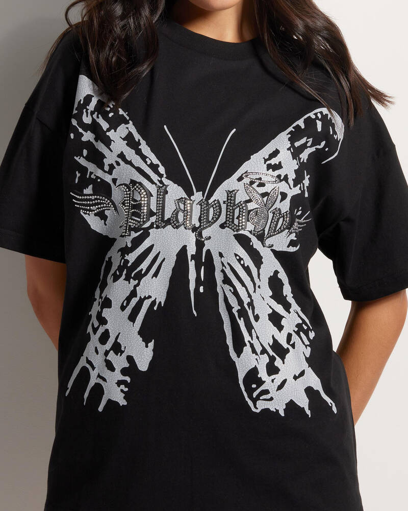 Playboy Butterfly Oversized T-Shirt for Womens