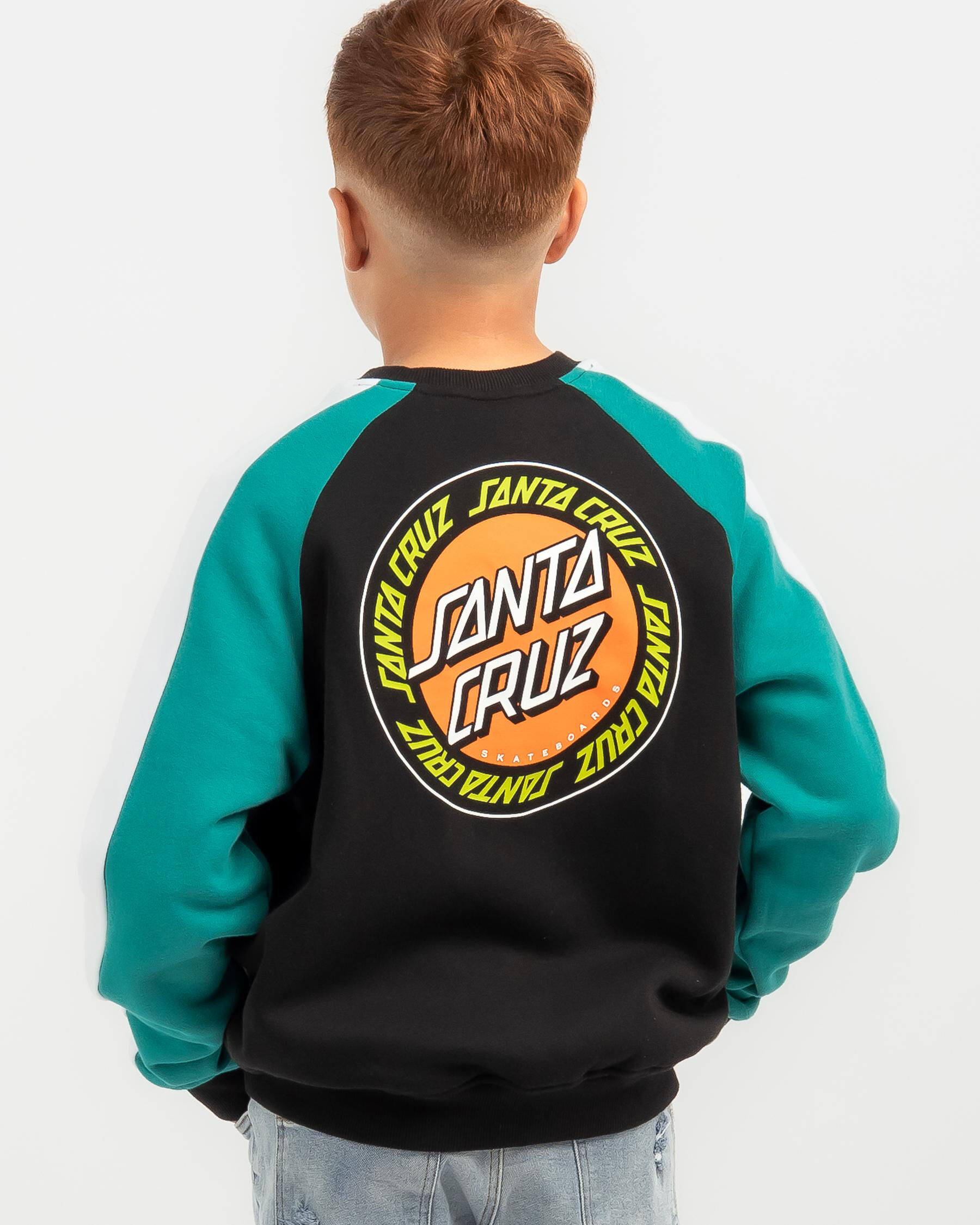 Santa Cruz Boys Ringed Dot Sweatshirt In Black FREE Shipping