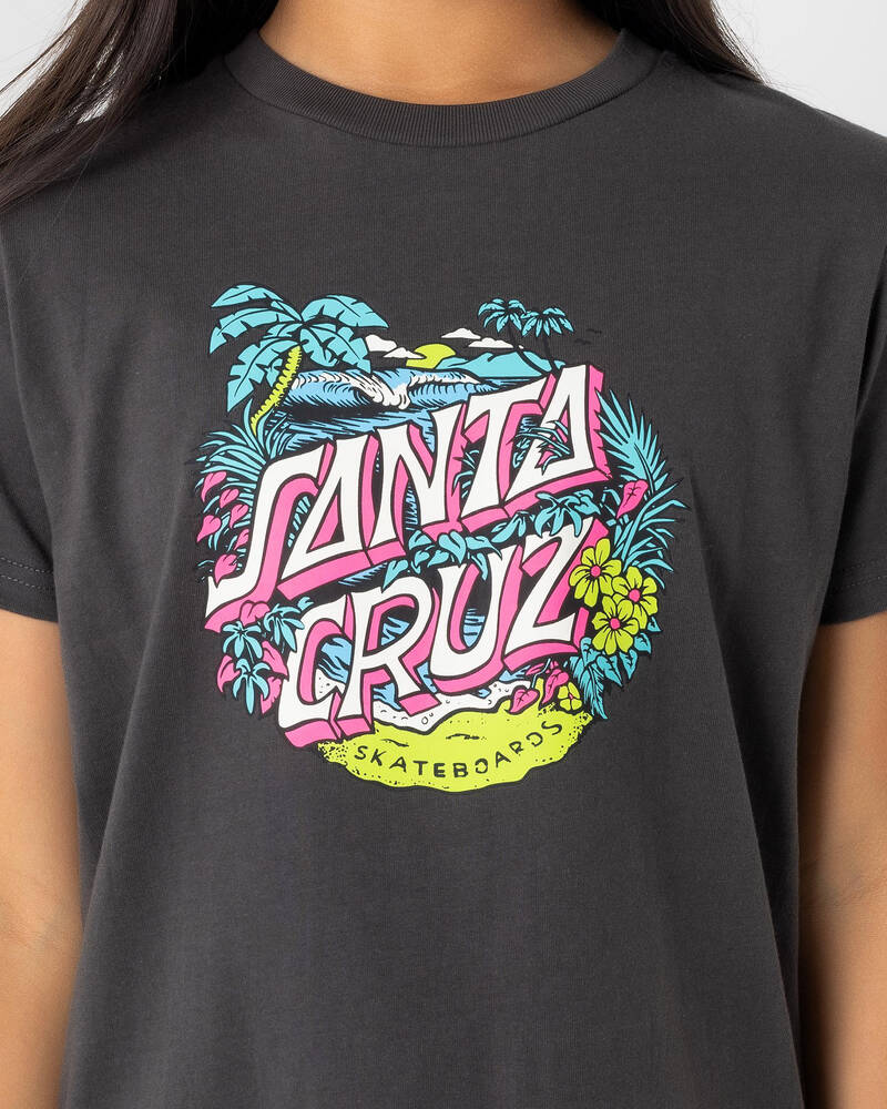 Santa Cruz Girl's Aloha Dot Front T-shirt for Womens