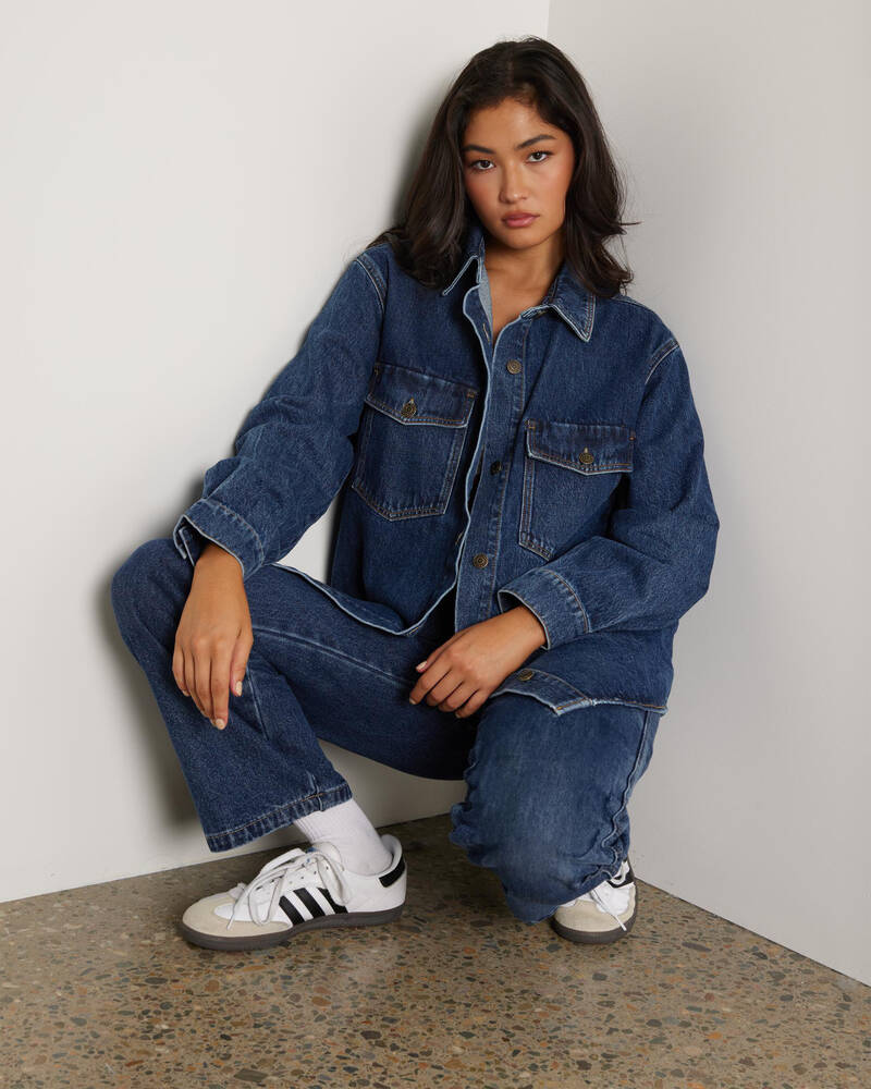 Rhythm Oversized Denim Shacket for Womens