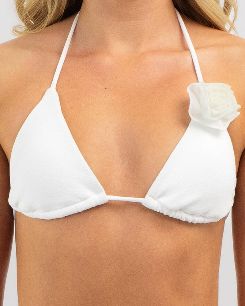Kaiami Rose Triangle Bikini Top for Womens