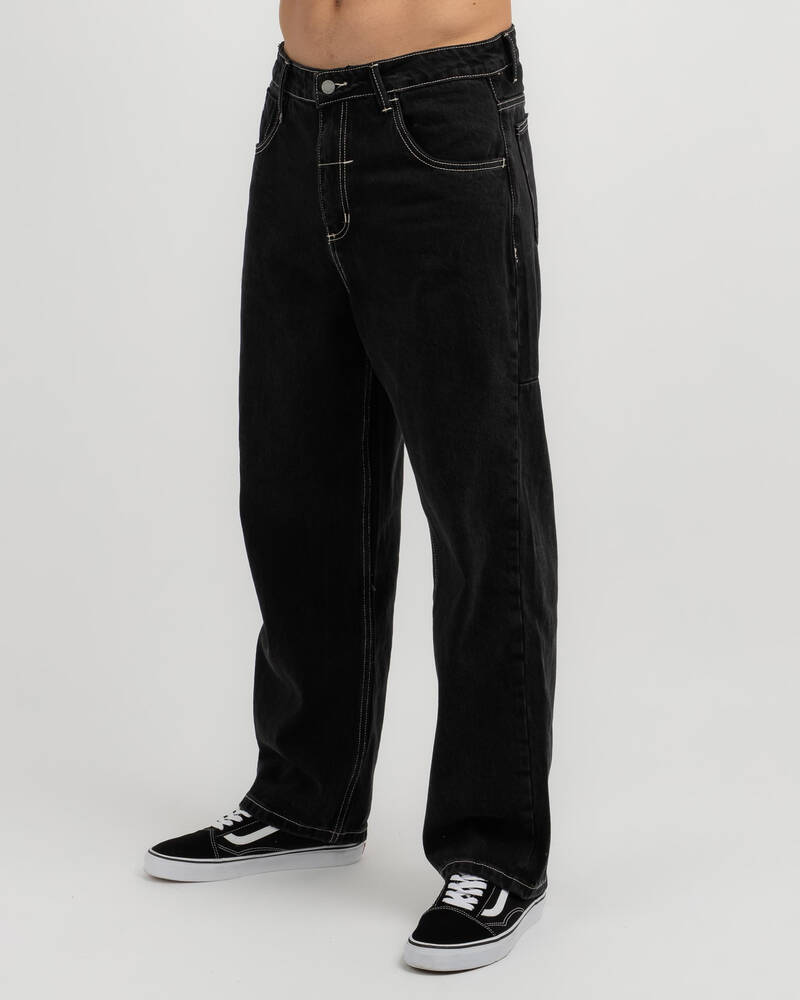 Thrills Big Slacker Denim Jeans for Mens