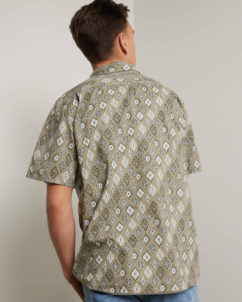 Volcom Scaler Stone Woven Short Sleeve Shirt for Mens