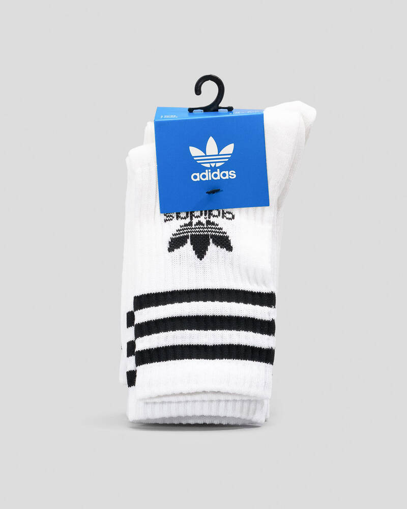 adidas Boys' 3 Stripe Crew Socks 3 Pack for Mens