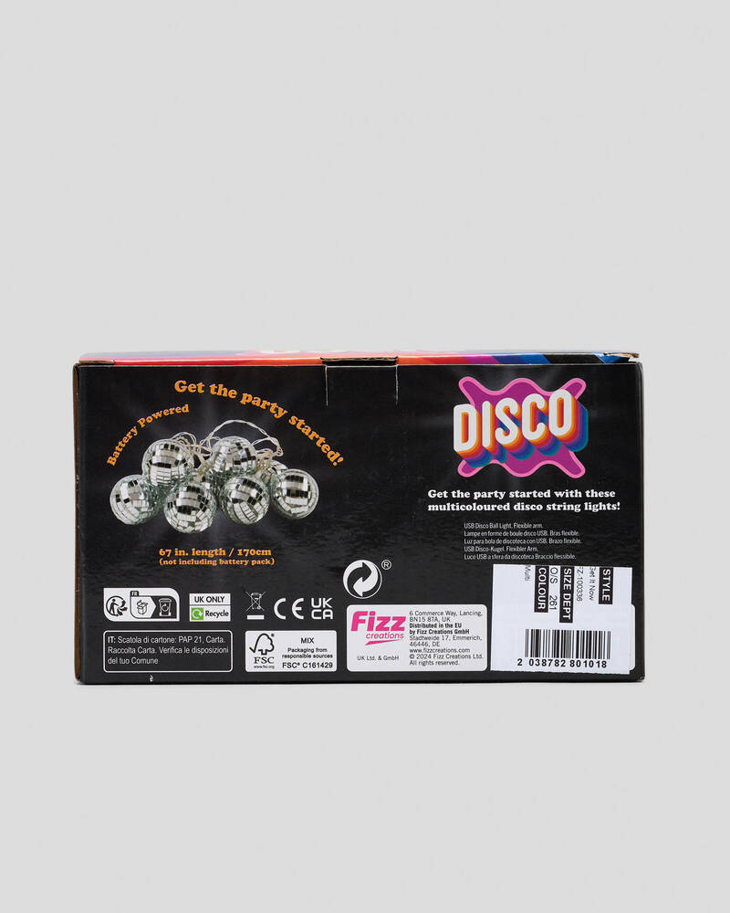 Get It Now Disco Ball String Lights for Unisex