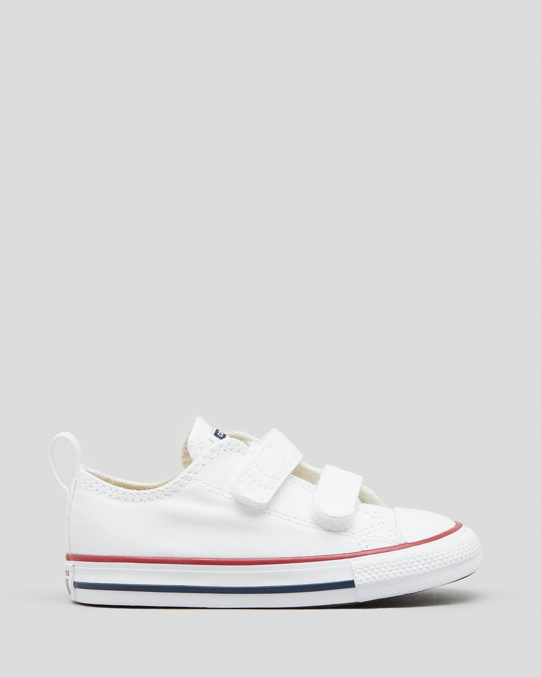 converse white velcro shoes