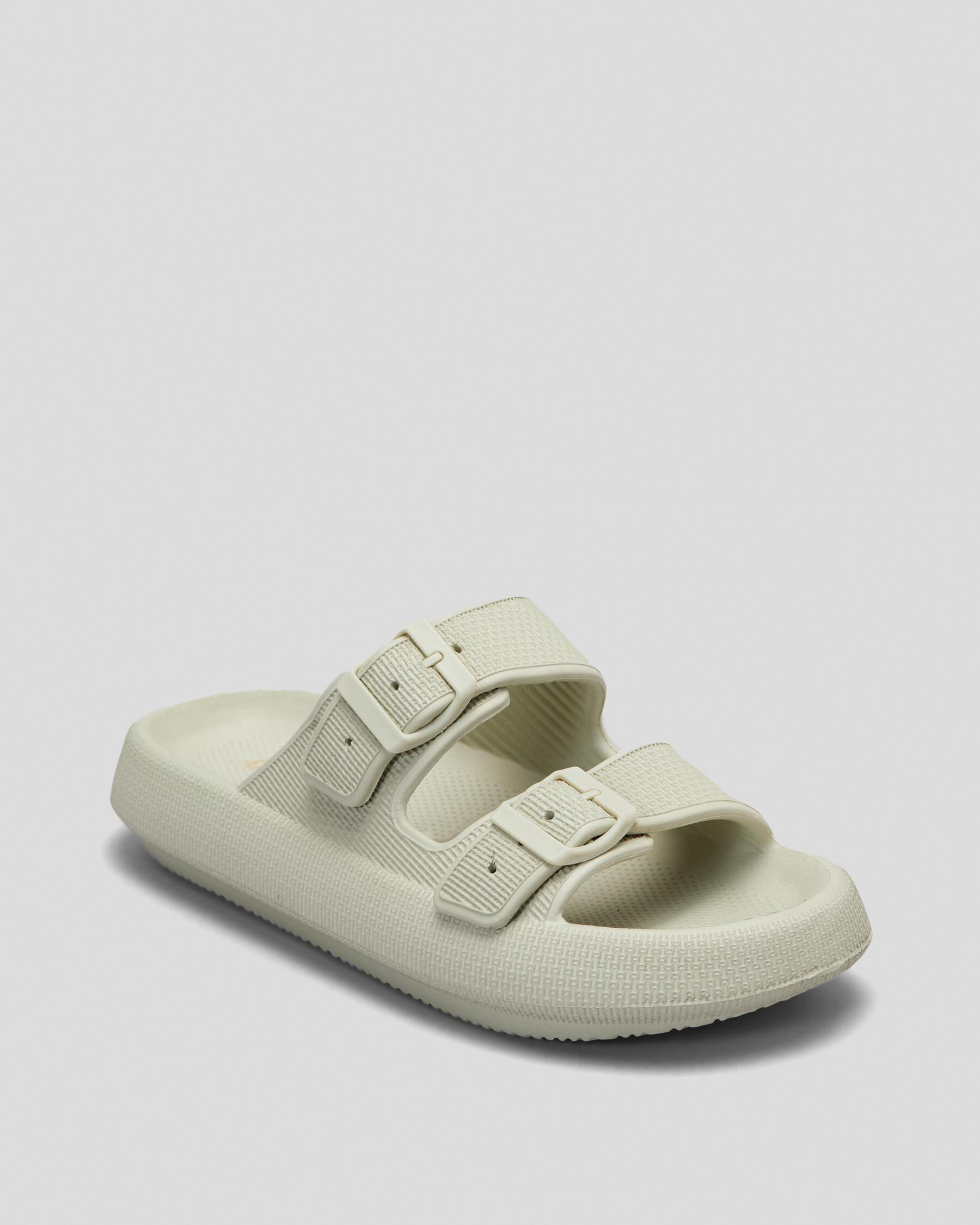 PacSun Women's Rubber Double Buckle Slide Sandals | PacSun