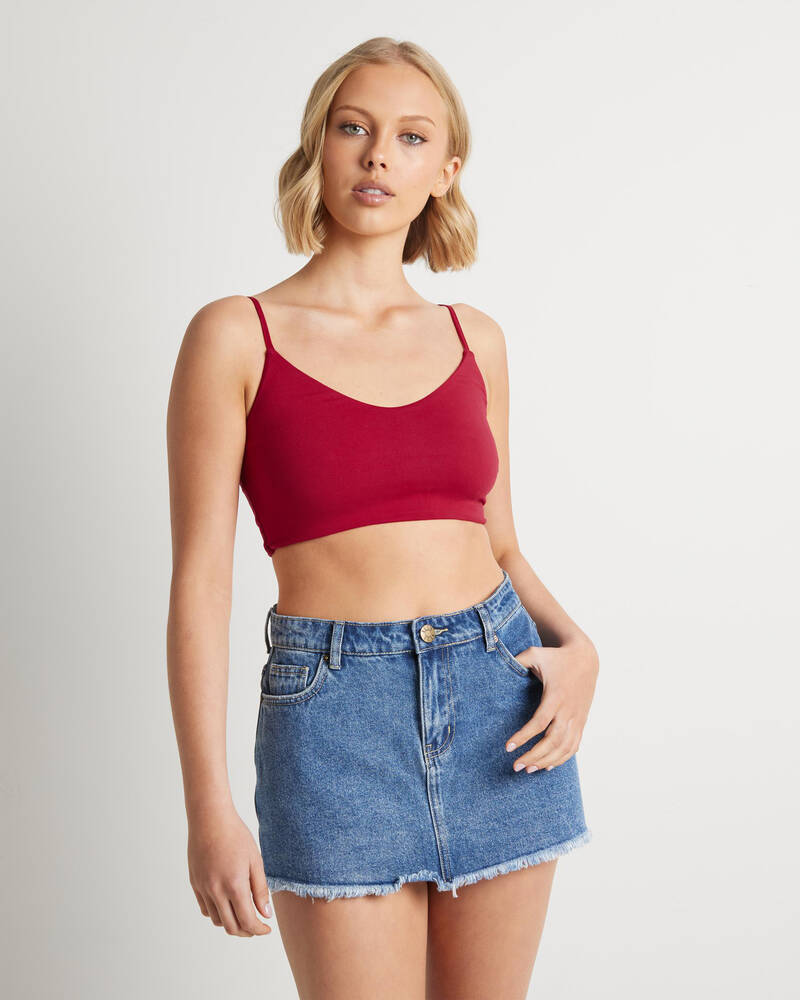 Mooloola Berrie Basic Crop Top for Womens