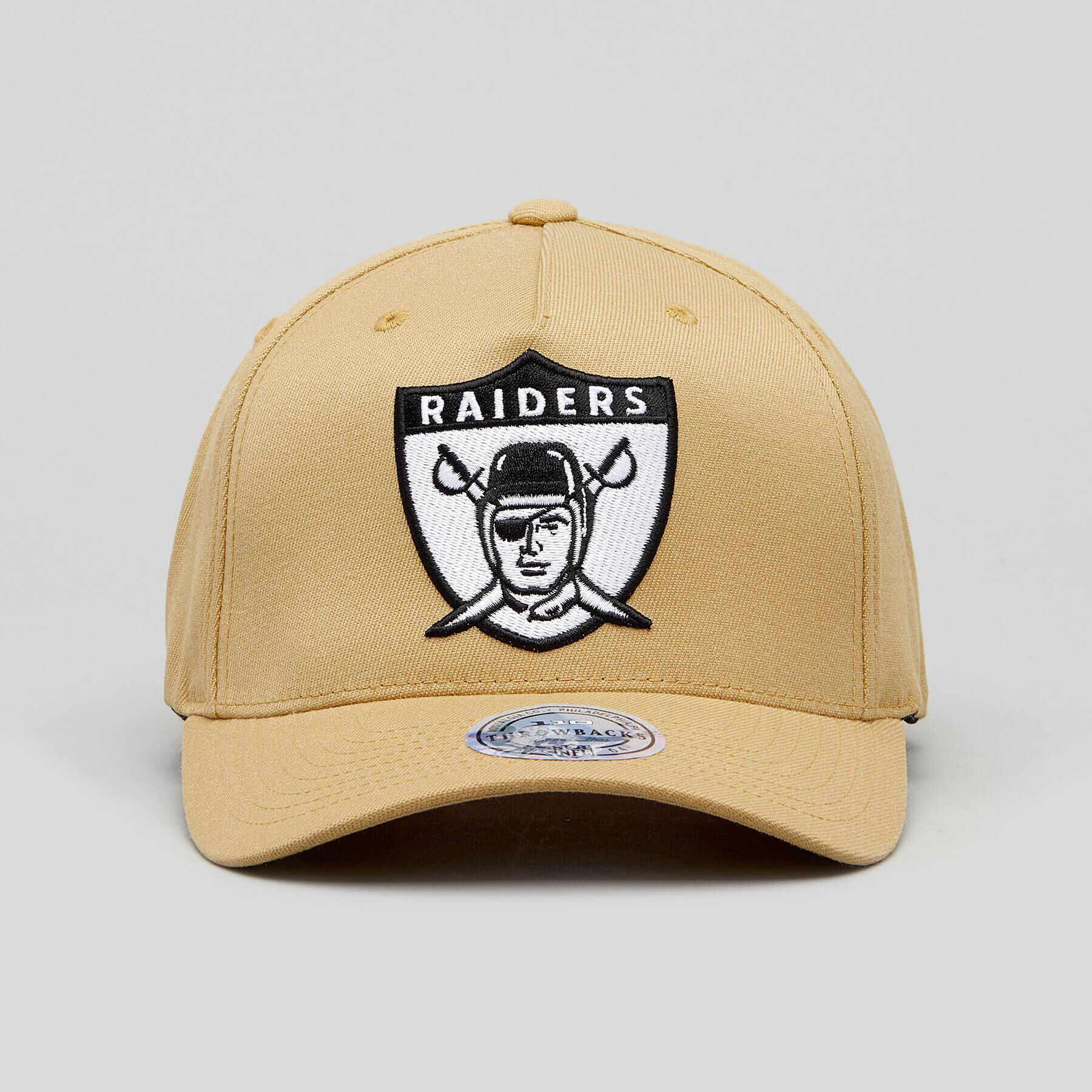 beige raiders hat