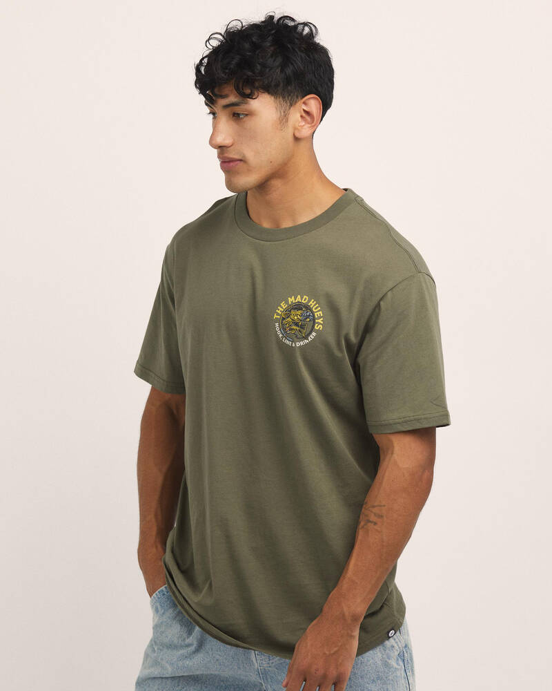 The Mad Hueys Hook Line & Drinker T-Shirt for Mens