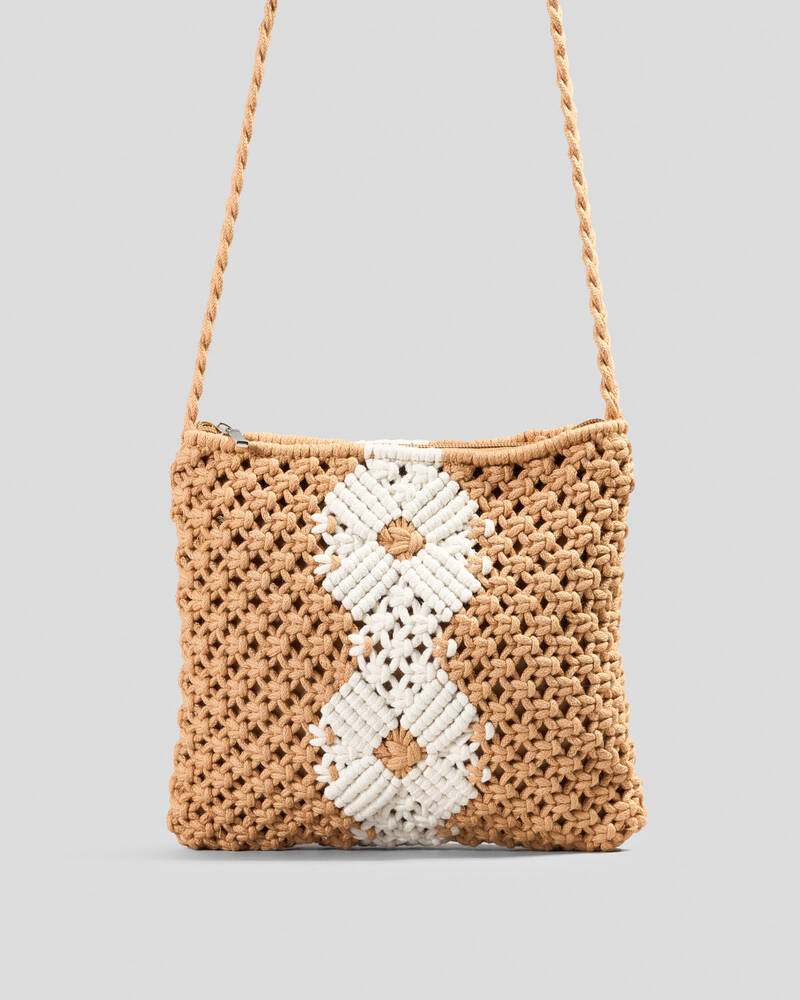 Mooloola Coolum Macrame Crossbody Bag for Womens