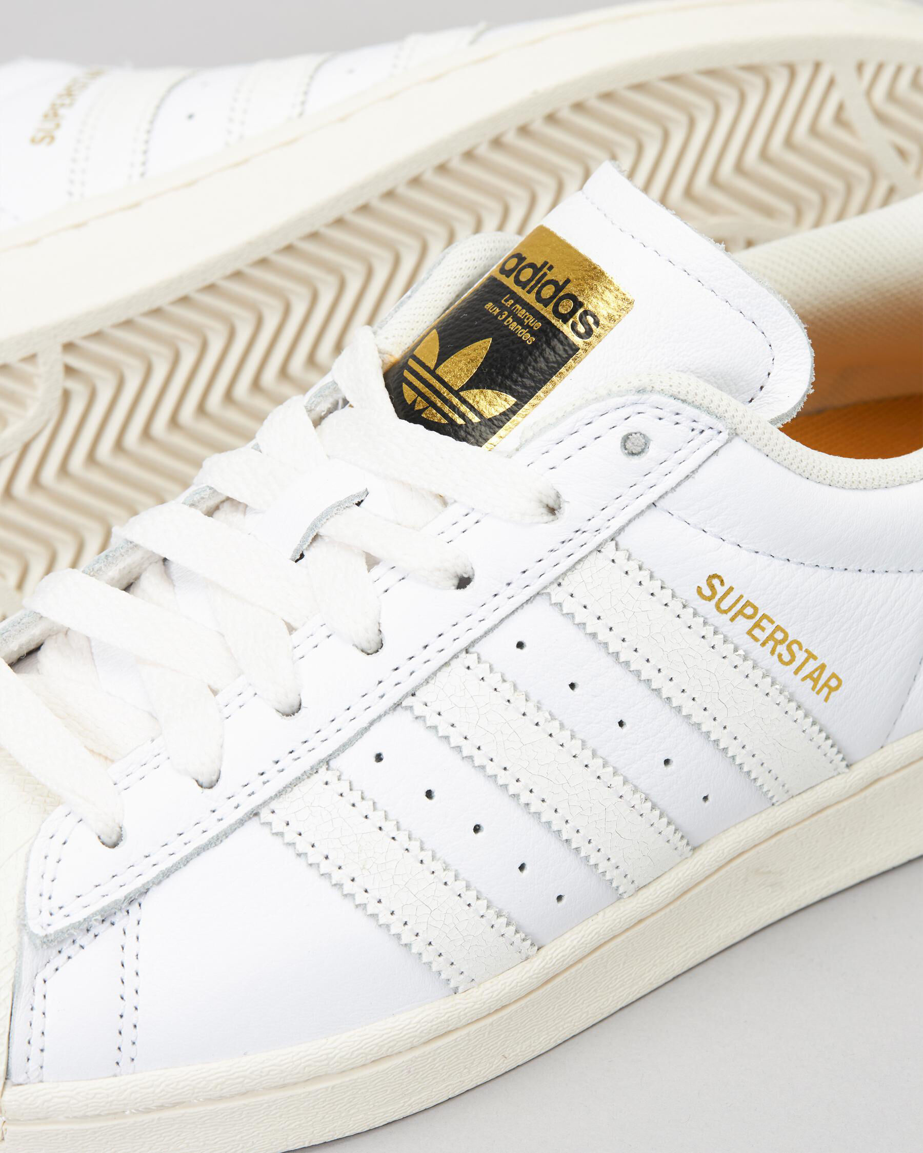 Adidas superstar  top white  gold-gum