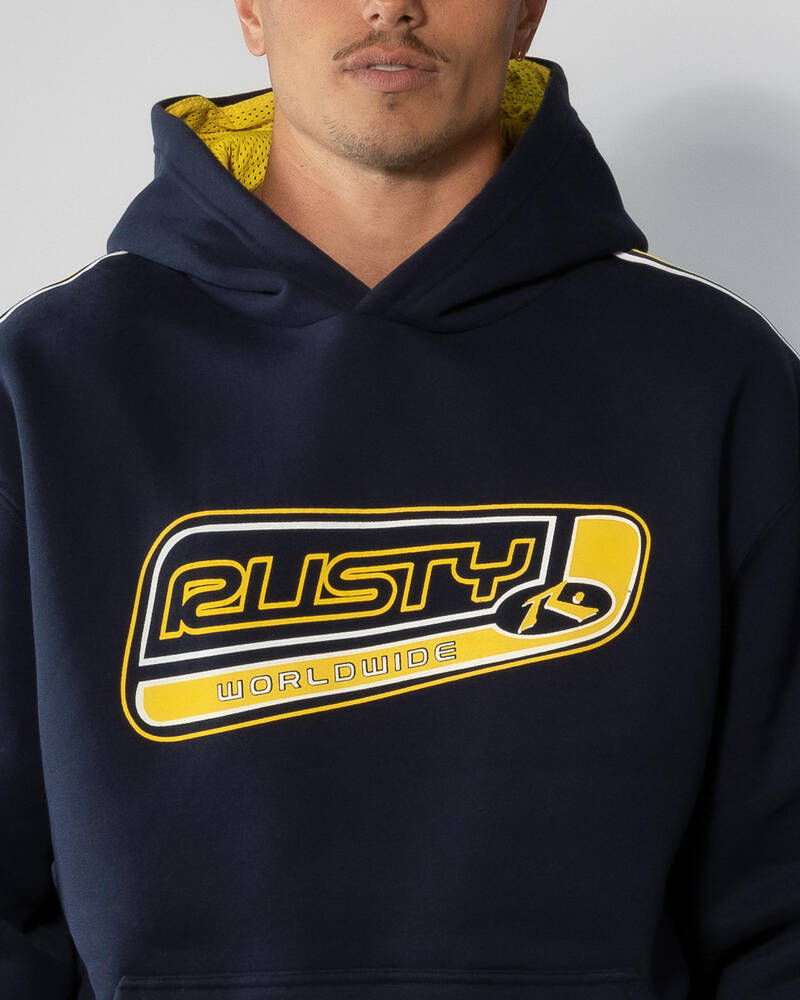 Rusty Roadhouse Taped Hooded Sweatshirt for Mens