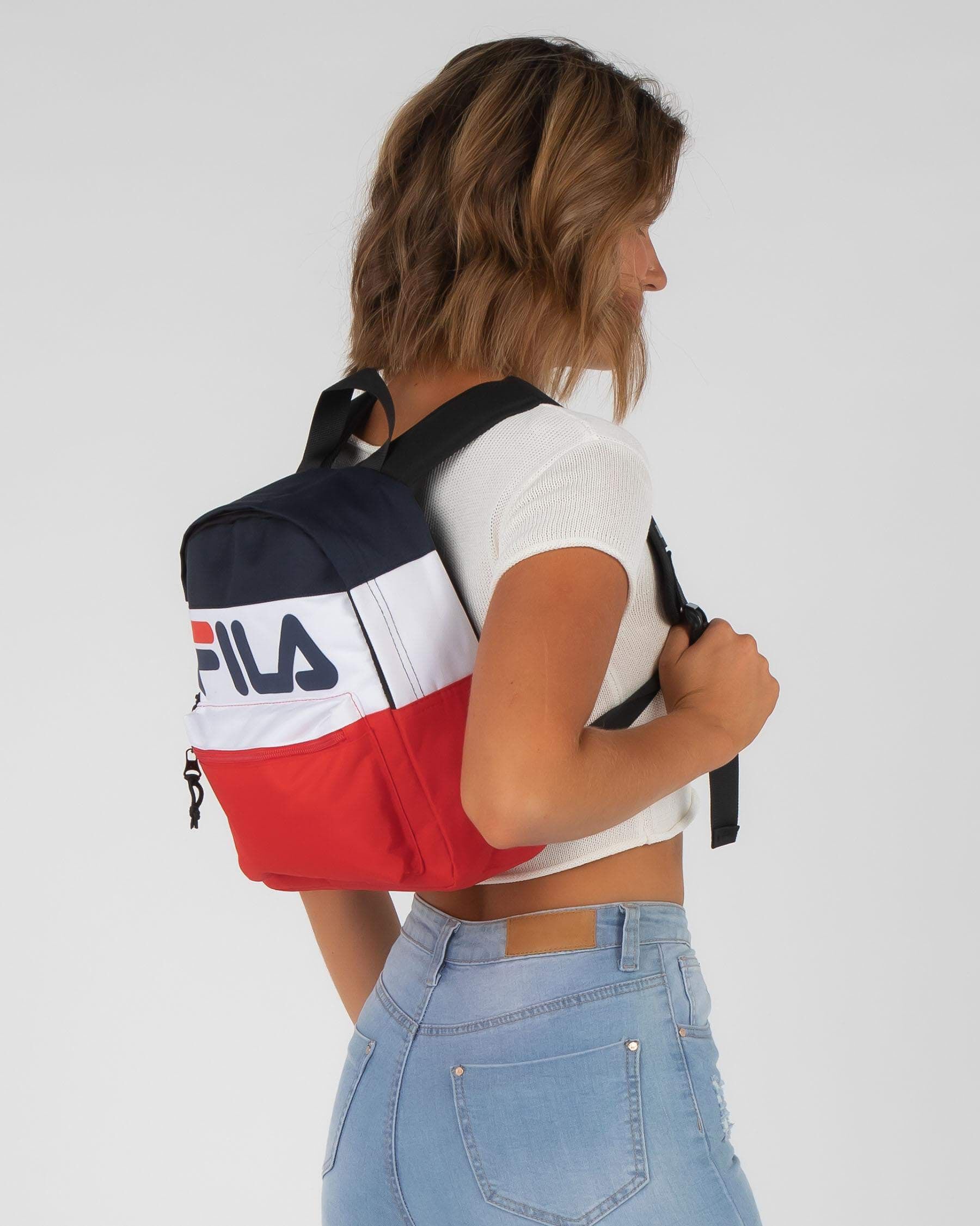 Fila backpack red white 2025 blue