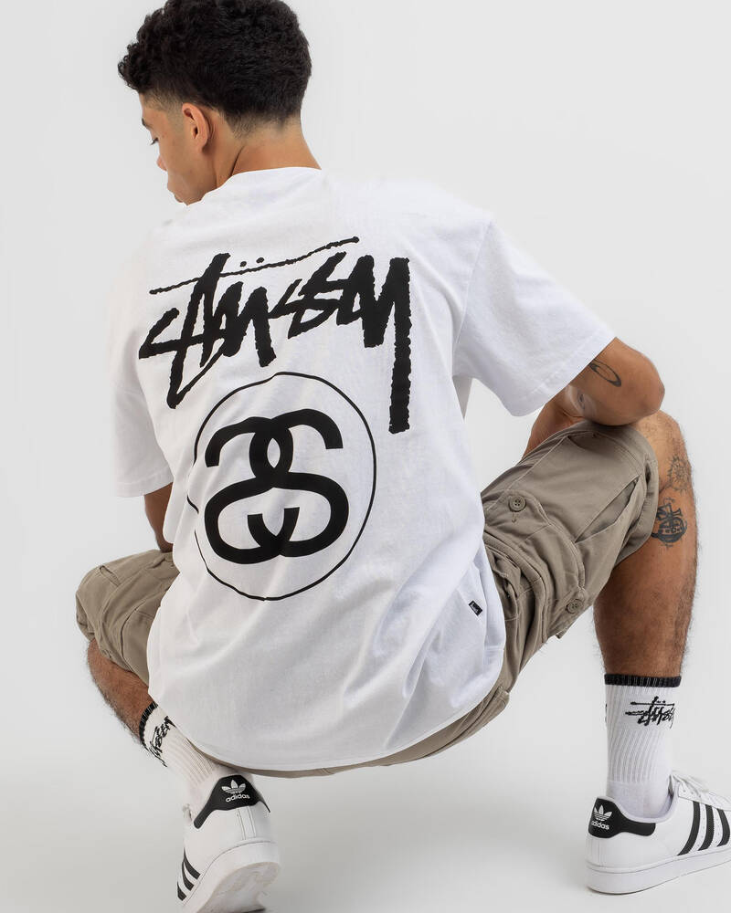 Stussy Solid Stock Link T-Shirt for Mens