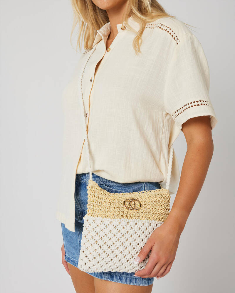 Mooloola Vacay Macrame Crossbody Bag for Womens