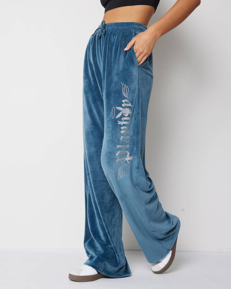 Playboy Bunny Angel Wide Leg Track Pants for Womens