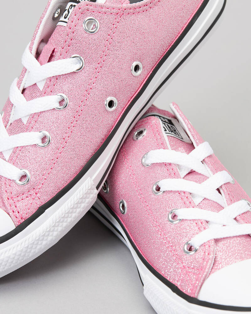 Shop Converse Girls' Chuck Taylor All Star Prism Glitter Shoes In Pink ...