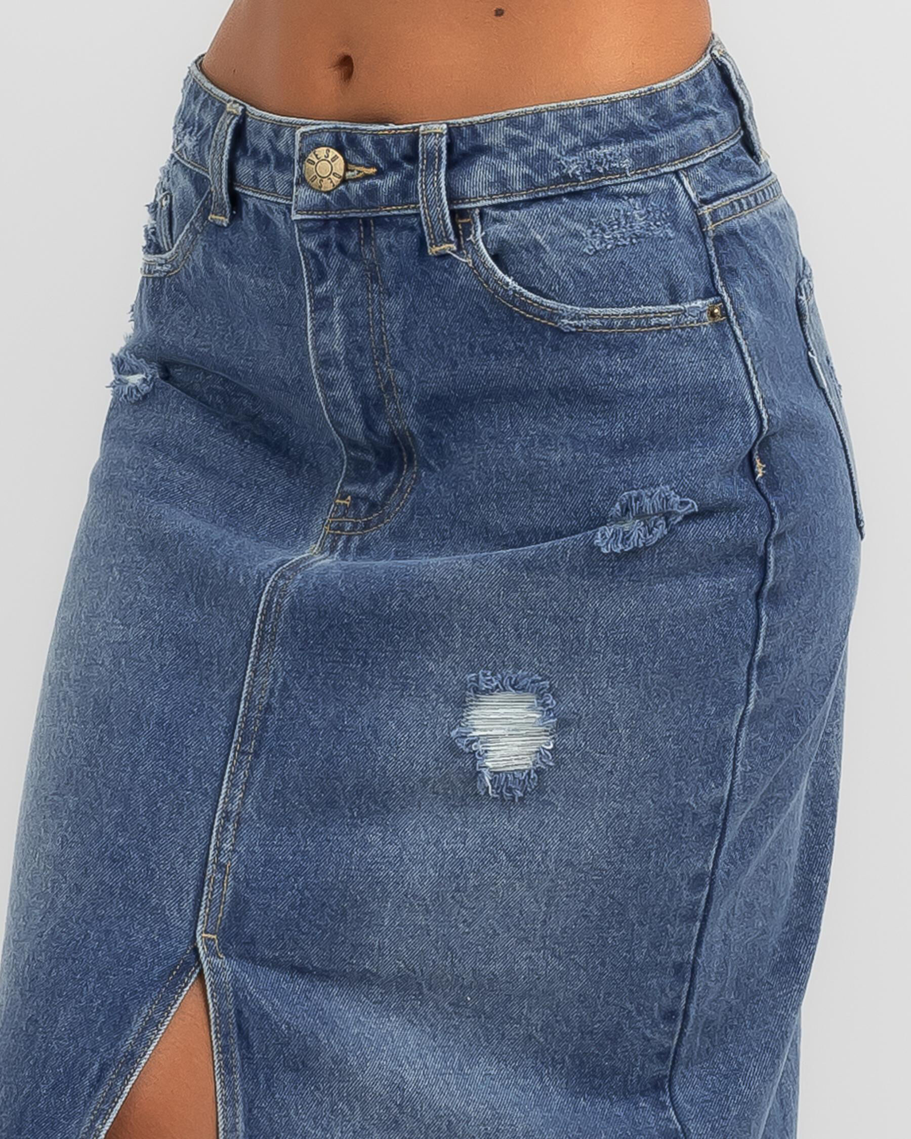 Denim skirt city clearance beach