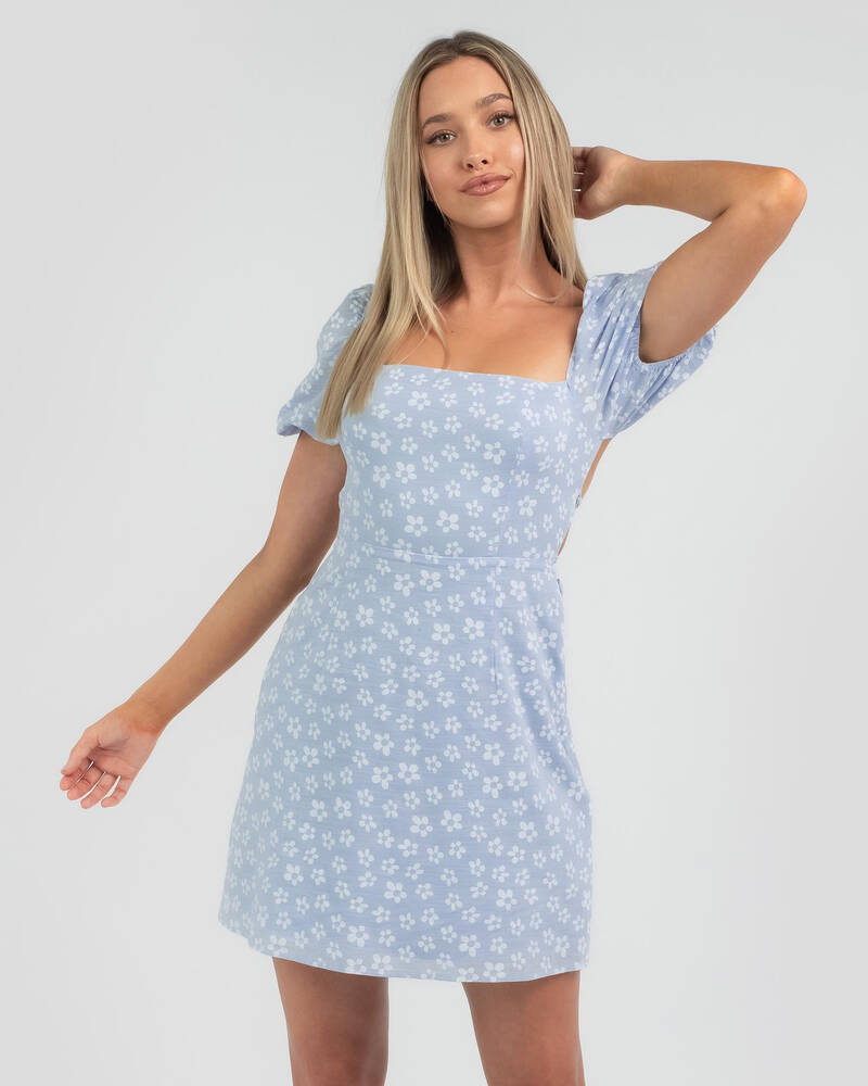 Shop Ava And Ever Eloise Dress In Blue/white - Fast Shipping & Easy ...