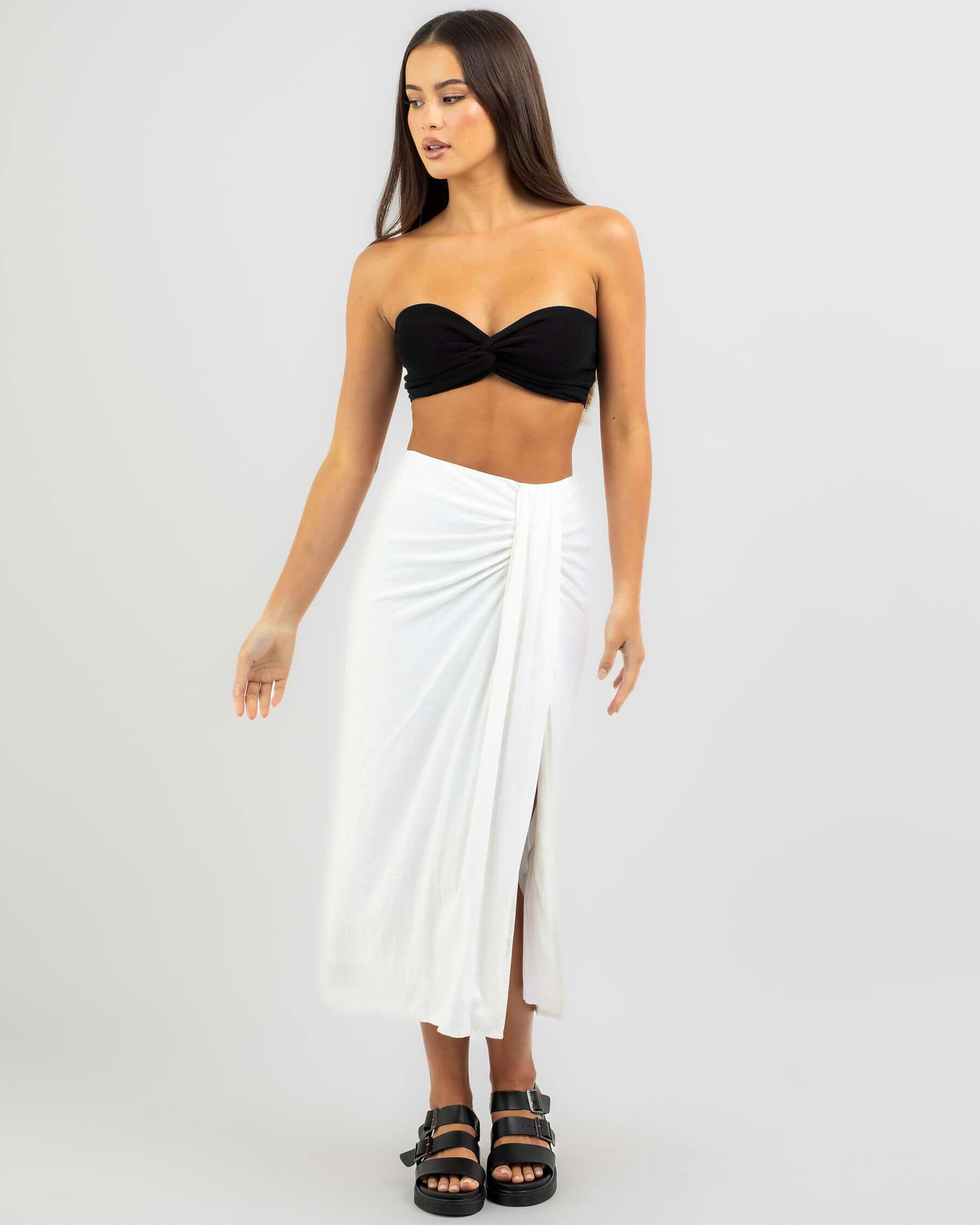 City beach white wrap cheap skirt