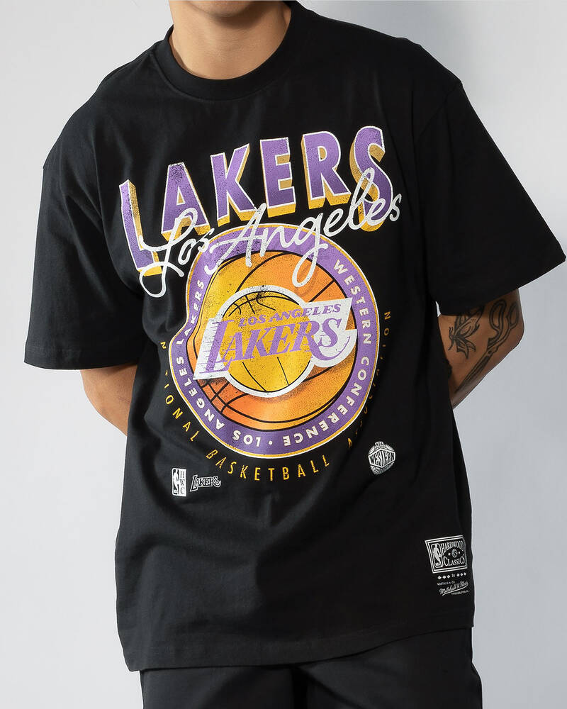 Mitchell & Ness Los Angeles Lakers Conference Throwback T-Shirt for Mens