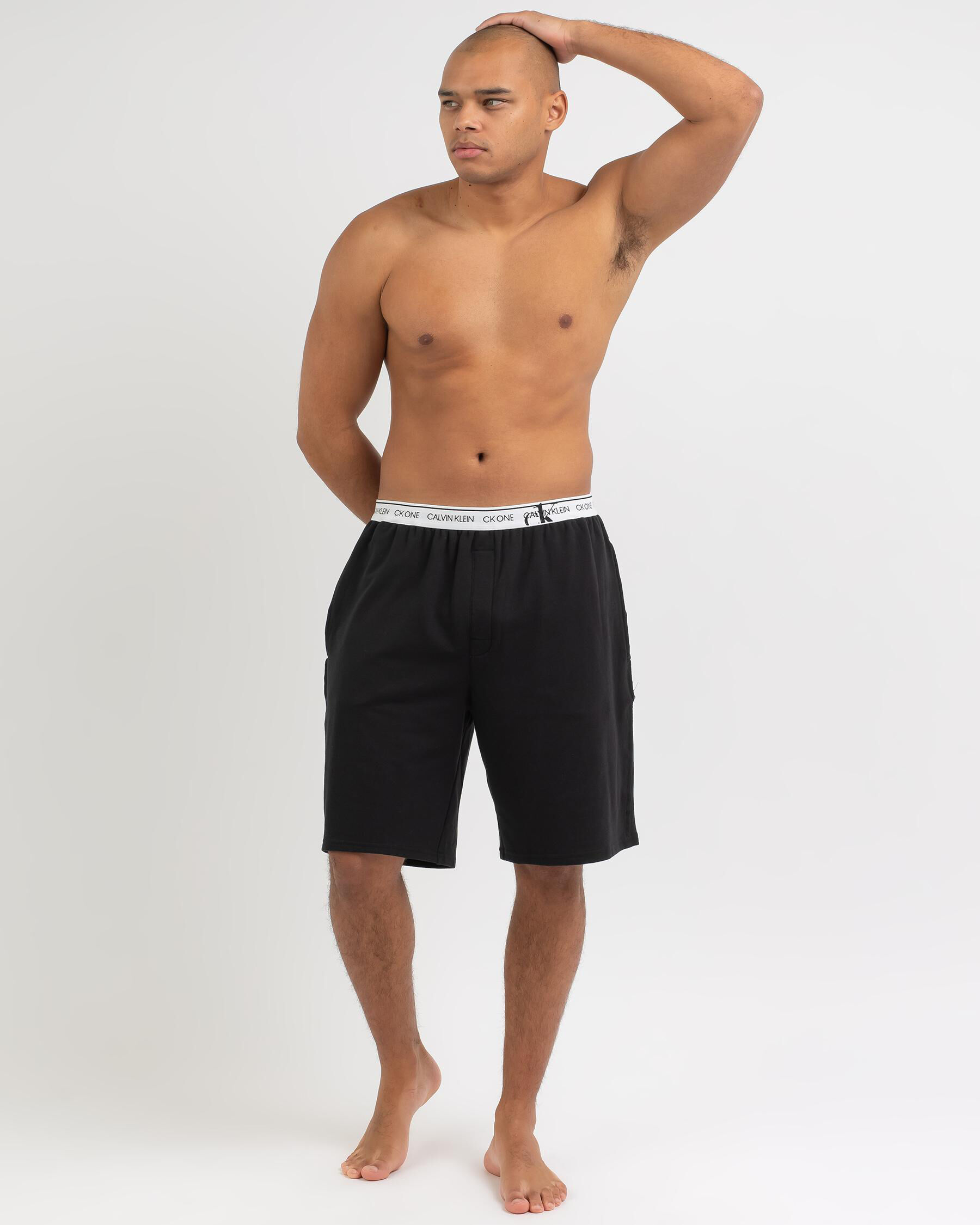 Calvin Klein CK One Faded Glory Sleep Shorts In Faded Black FREE