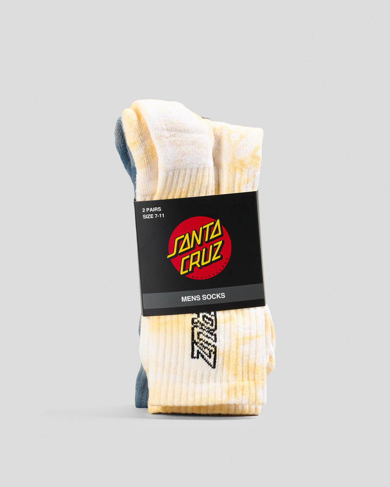 Santa Cruz Solid Strip Hollow Socks 2 Pack for Mens