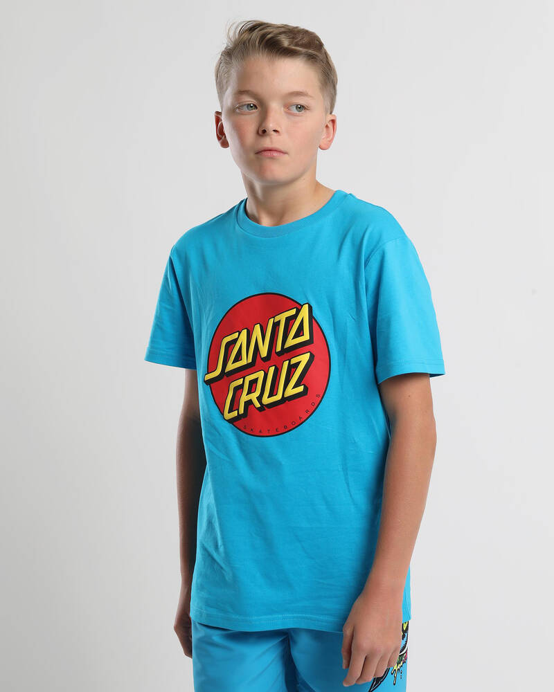 Santa Cruz Boys' Classic Dot Puff Front T-Shirt for Mens