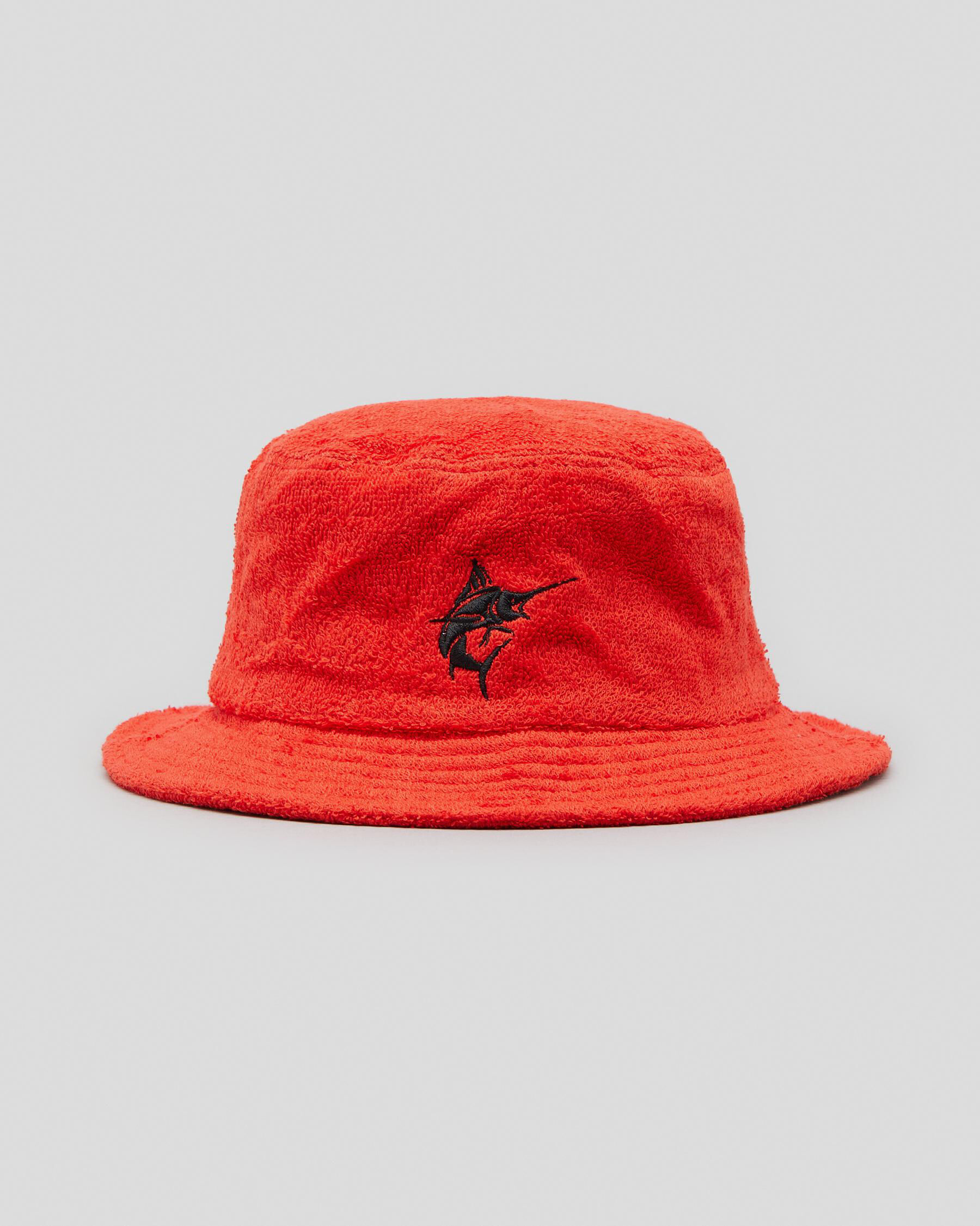 red bucket hat mens