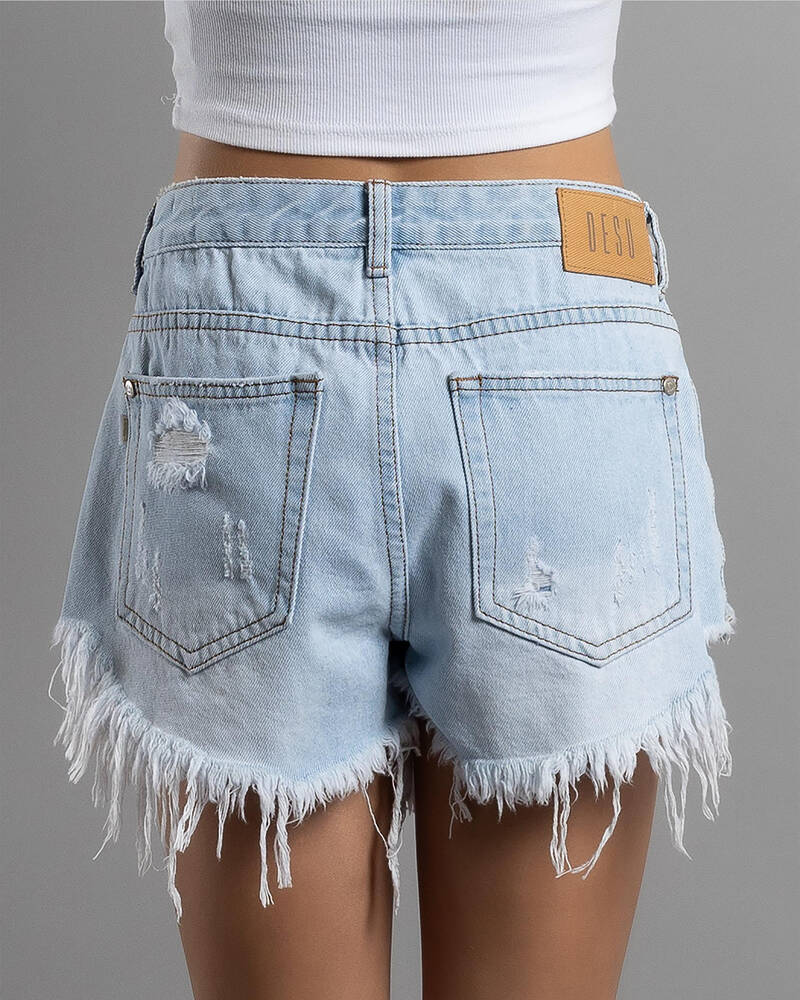 DESU Girls' Cyrus Micro Denim Shorts for Womens