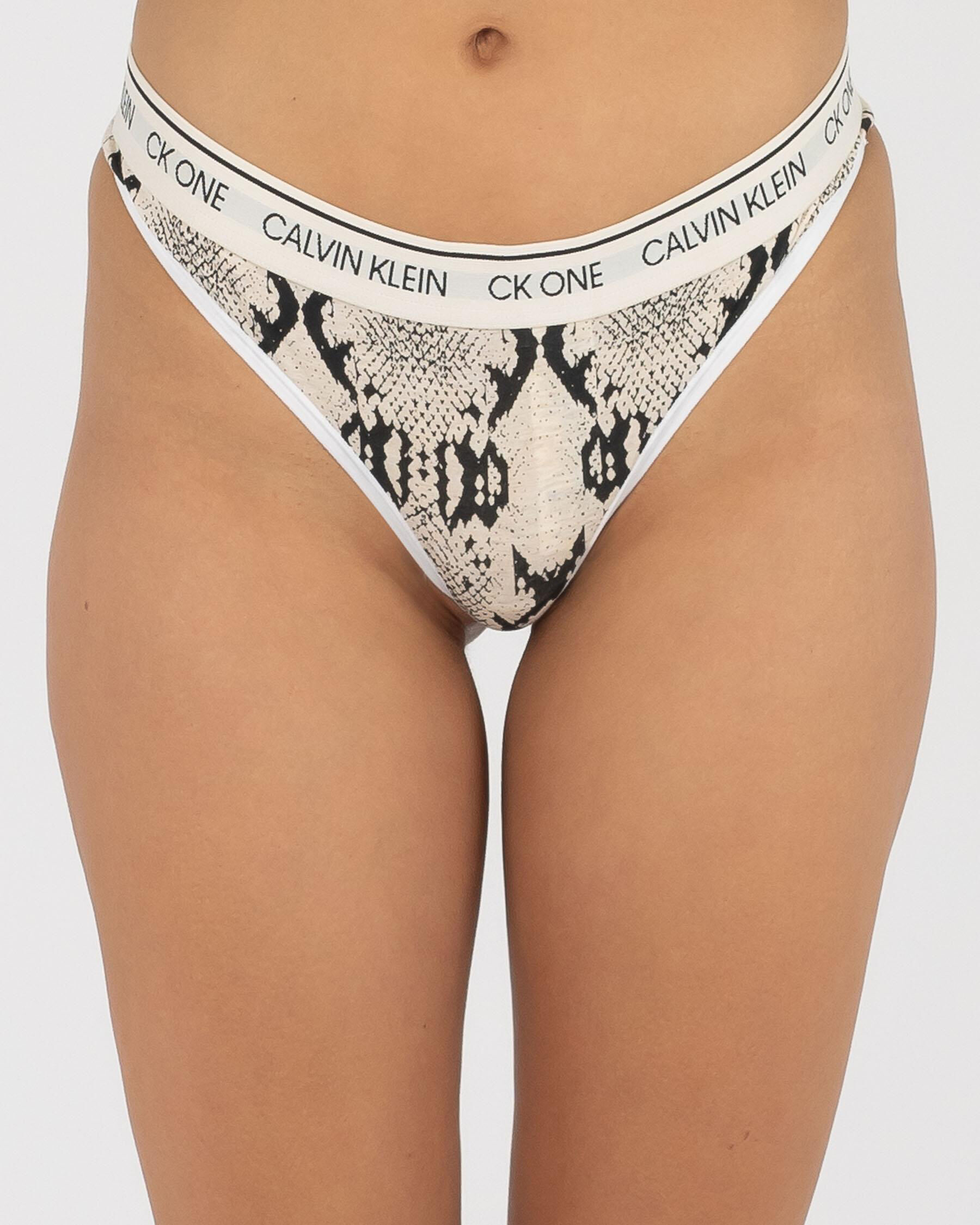 calvin klein snake print thong