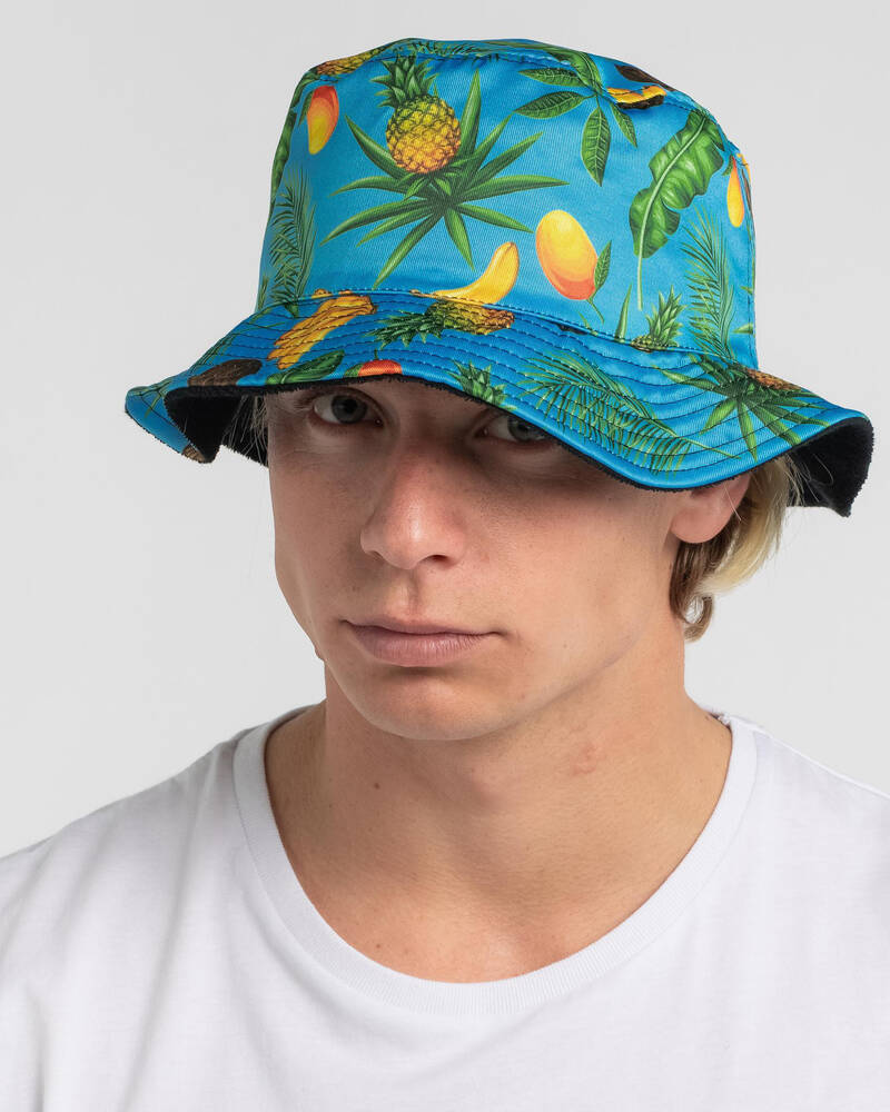 Lucid Tropical Zone Reversible Bucket Hat for Mens