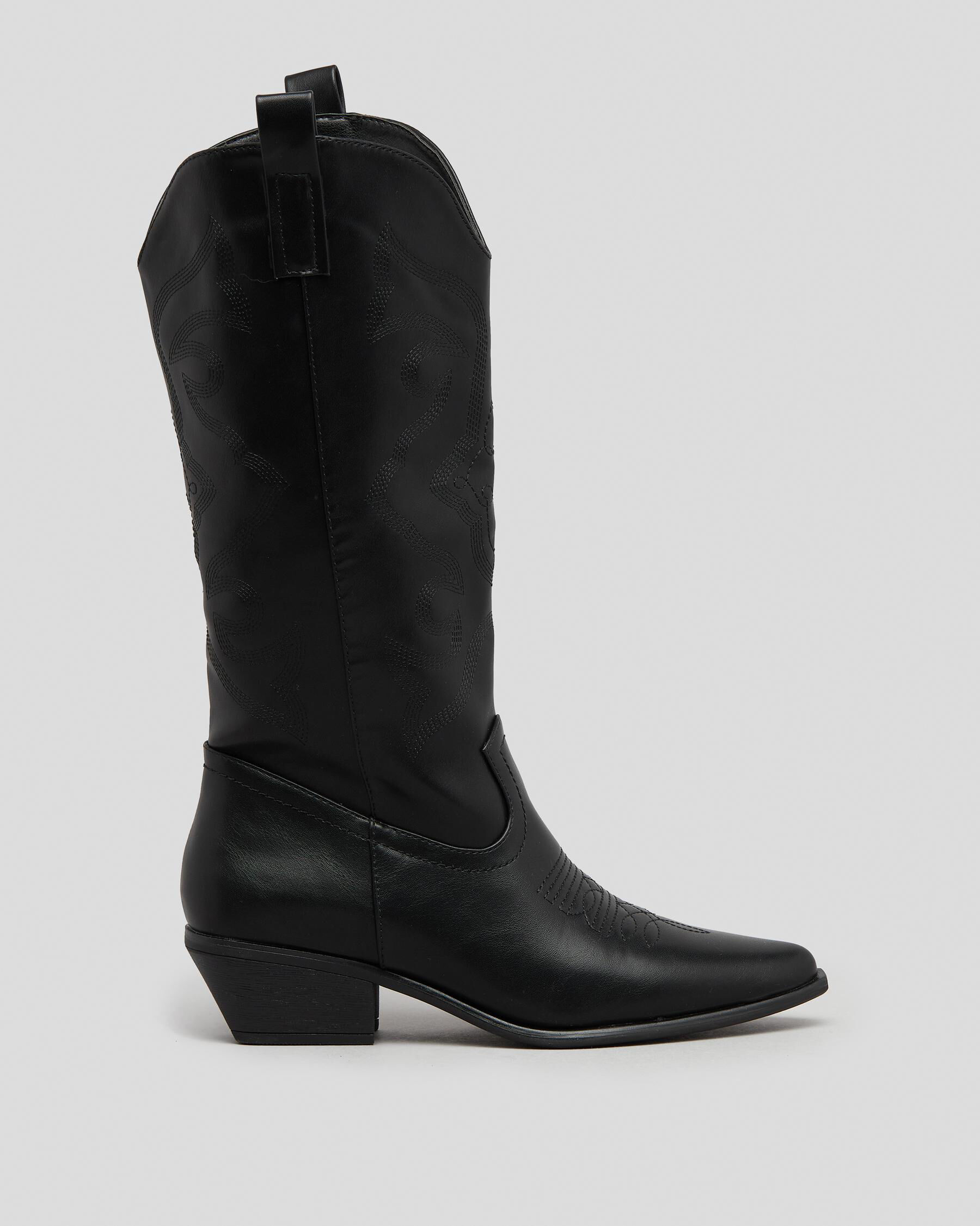 Ava And Ever Dallas Boots In Black FREE Shipping Easy Returns