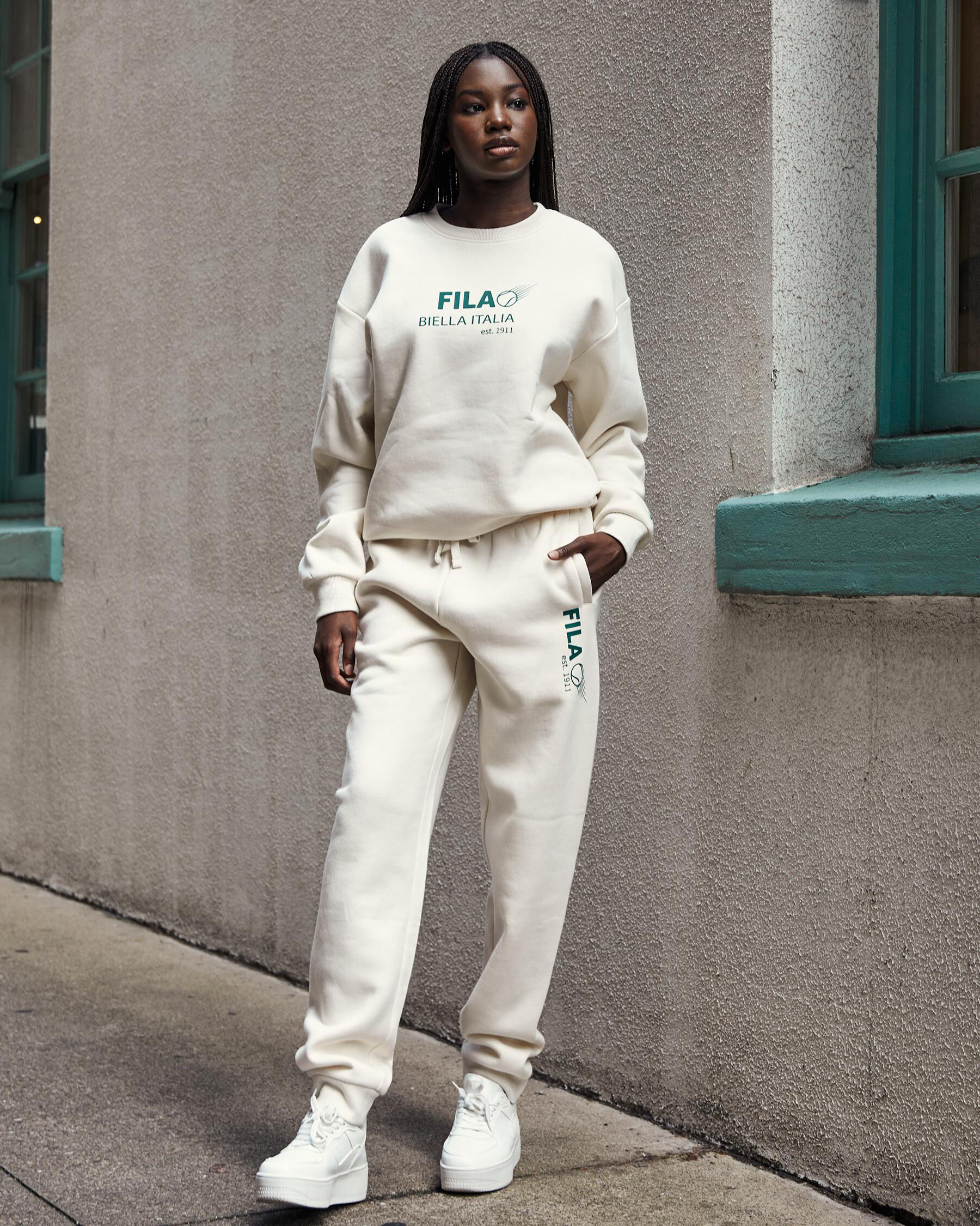 Shop Fila City Sport BF Sweatshirt In Eggnog Fast Shipping Easy Returns City Beach Australia