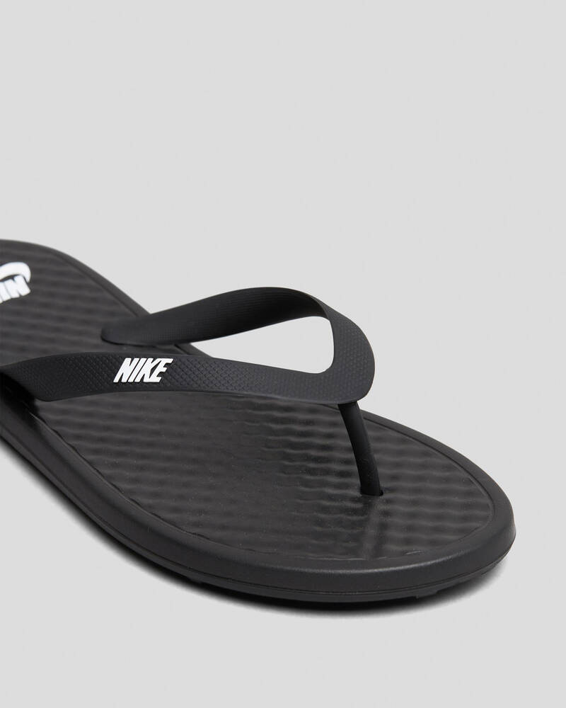 Shop Nike On Deck Thongs In Black/white-black - Fast Shipping & Easy ...