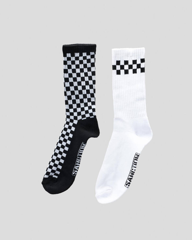 Sanction Checkmate Socks 2 Pack for Mens