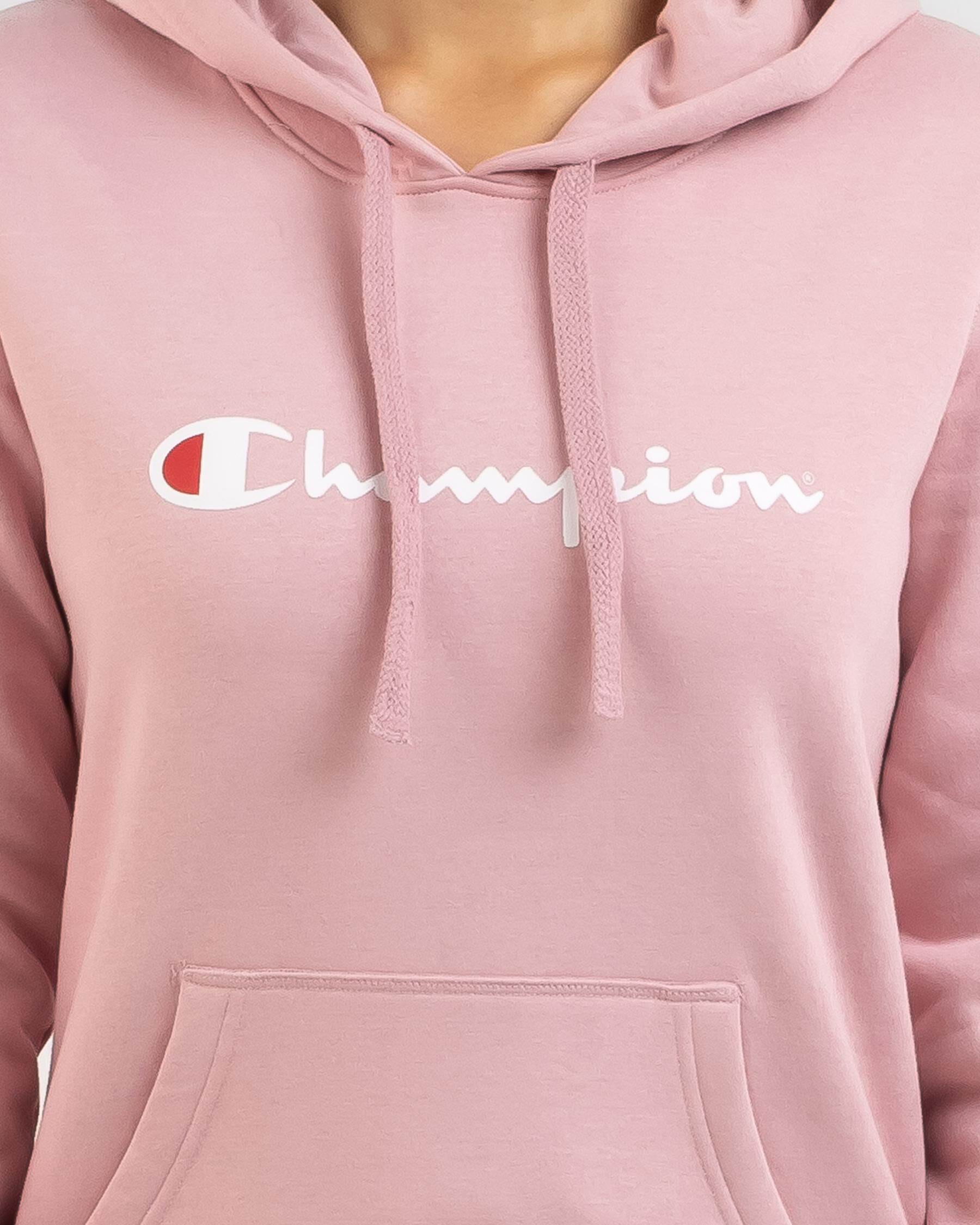 Champion hoodie damen pink best sale