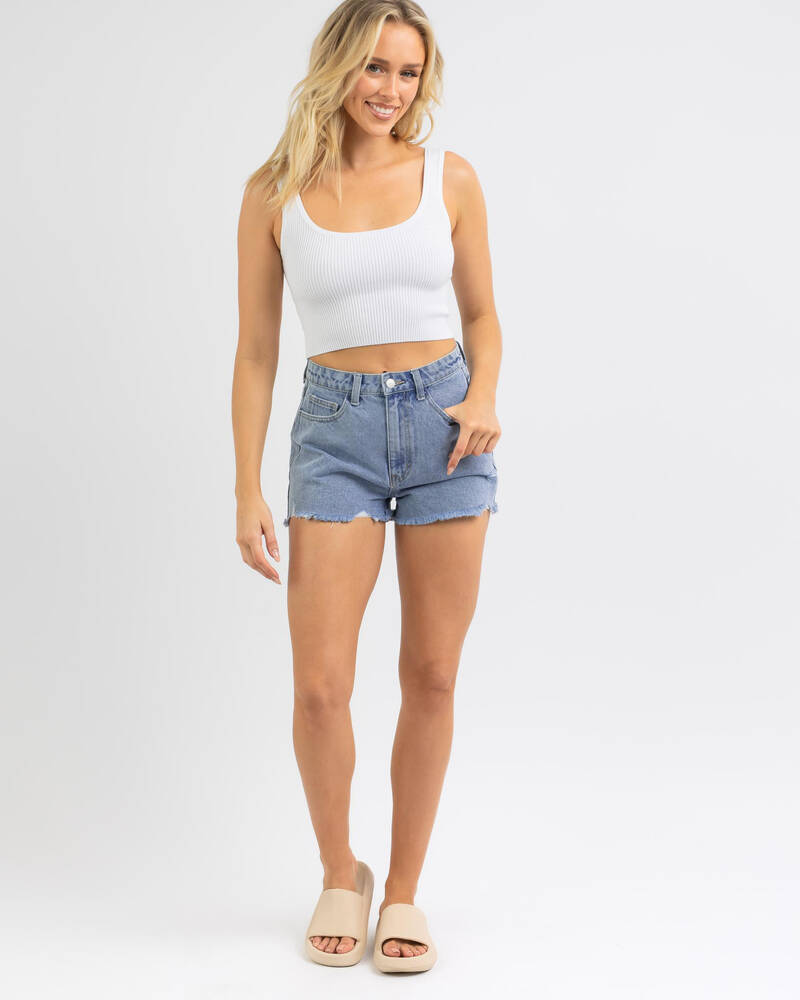 Shop Mooloola Basic Knit Top In White - Fast Shipping & Easy Returns ...