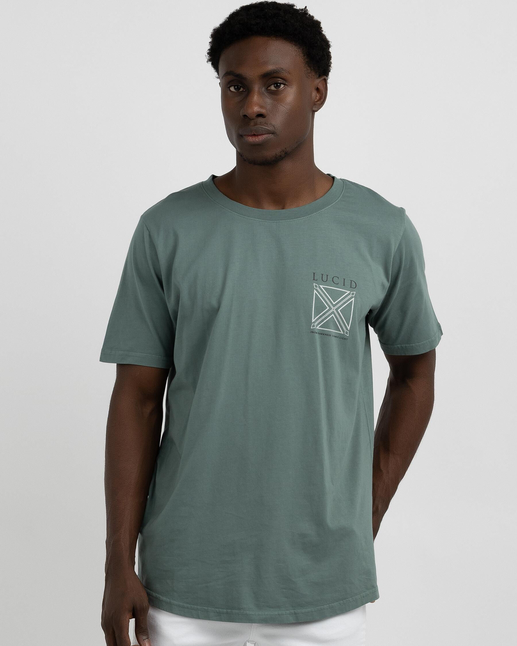 Lucid Intersection T-Shirt In Overdye Green - FREE* Shipping 